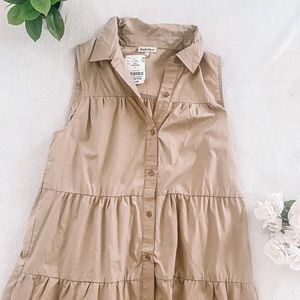 KHAKI COLLARED DRESS